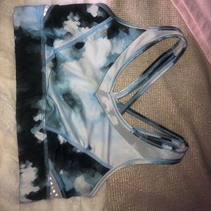 Tie dye blue lululemon sports bra great condition!